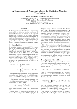 ¾ 0 - Association for Computational Linguistics