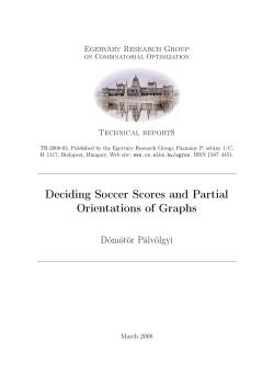Deciding Soccer Scores and Partial Orientations of Graphs