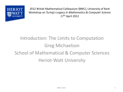 2012 British Mathematical Colloquium (BMC), University of Kent