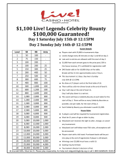 Legends Celebrity Bounty $100000 Guaranteed!