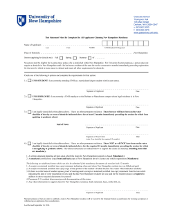 Proof of Residence form