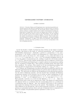 Generalized Pattern Avoidance