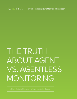the truth about agent vs. agentless monitoring