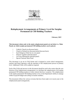 FAQ on Redeployment Arrangements - Main Panel