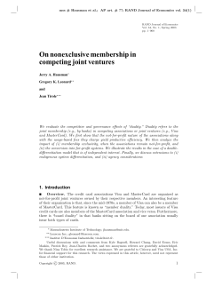 On nonexclusive membership in competing joint