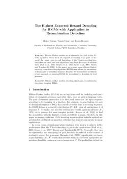 The Highest Expected Reward Decoding for HMMs with Application