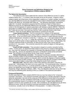 Some Comments and Definitions Related to the Assumptions