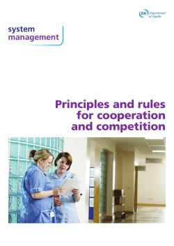 Principles and rules for cooperation and competition
