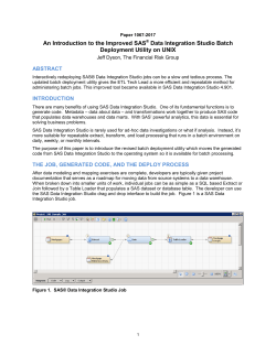 An Introduction to the Improved SAS Data Integration