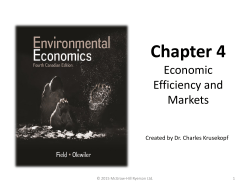 Chapter 1 What is Environmental Economics?