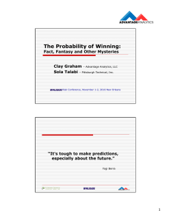 The Probability of Winning: