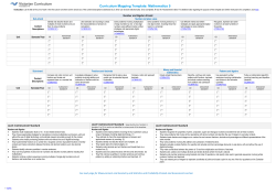 Curriculum Mapping Template: Mathematics 5