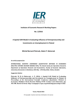 Institute of Economic Research Working Papers No. 2/2016 A