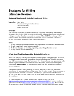 Strategies for Writing