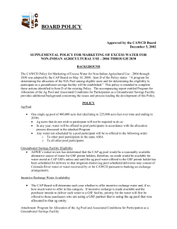 board policy - Central Arizona Project