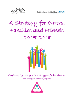 Carers` Strategy - Nottinghamshire Healthcare NHS Foundation Trust