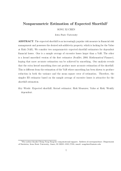 Nonparametric Estimation of Expected Shortfall