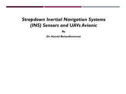 (INS) Sensors and UAVs Avionic By Dr. Hamid