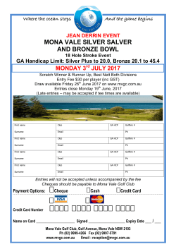 2017 MV SS BB - Mona Vale Golf Club