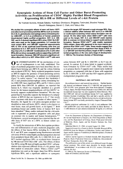 Synergistic Actions of Stem Cell Factor and Other