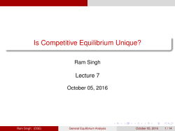 Is Competitive Equilibrium Unique?