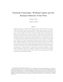 Financial Constraints, Working Capital and the Dynamic Behavior of