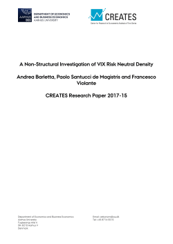 A Non-Structural Investigation of VIX Risk Neutral Density Andrea