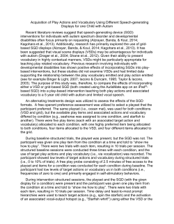 Acquisition of Play Actions and Vocabulary Using Different Speech