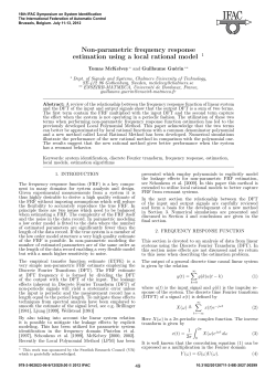 Non-Parametric Frequency Response Estimation Using a Local