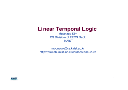 Linear Temporal Logic Temporal Logic Linear Temporal