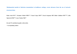Mathematical models of infection transmission in healthcare settings