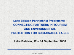 Presentation of Living Lakes Tourism at the