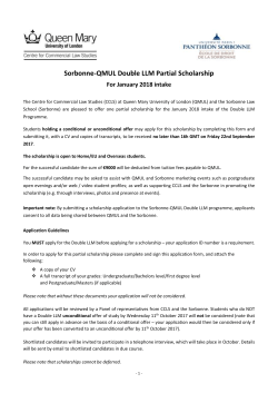 Sorbonne-QMUL Double LLM partial scholarship form