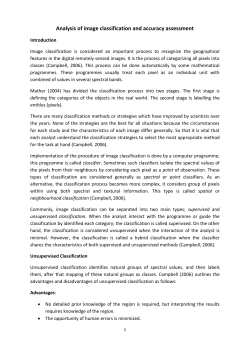 Analysis of image classification and accuracy assessment