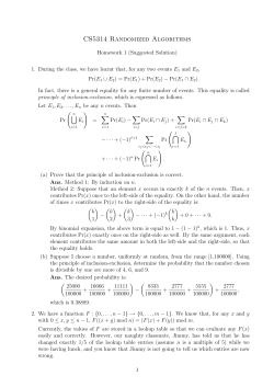 CS5314 Randomized Algorithms