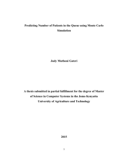 Appendix 1 : Monte Carlo Simulation Model