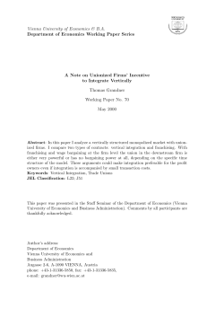 A note on unionized firms` incentive to integrate vertically