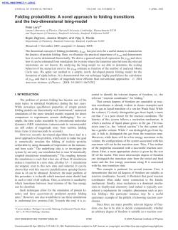 Folding probabilities: A novel approach to folding