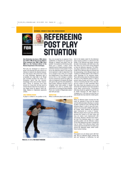 Refereeing post play situation