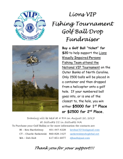Lions VIP Fishing Tournament Golf Ball Drop Fundraiser