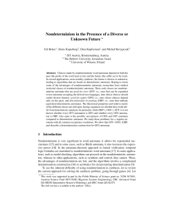 Nondeterminism in the Presence of a Diverse or Unknown Future ⋆