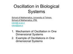 Oscillation in Biological Systems - Math