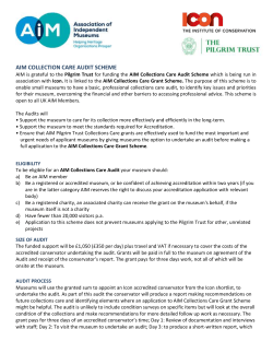 AIM Collections Care Audit Scheme Information