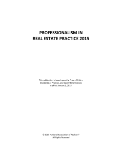 professionalism in real estate practice 2015