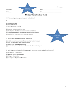 Multiple Choice Practice: Unit 1