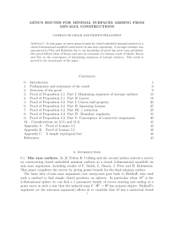 GENUS BOUNDS FOR MINIMAL SURFACES ARISING FROM MIN