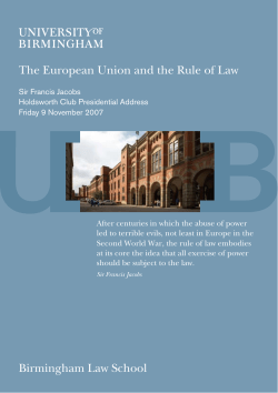 The European Union and the Rule of Law