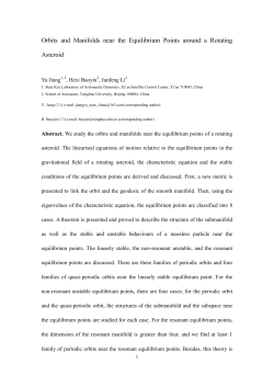 Orbits and Manifolds near the Equilibrium Points around a