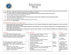 Department SMART Goal 2013-2014