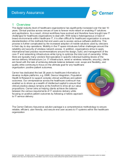 DownloadCerner Delivery Assurance